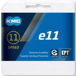KMC - E11 EPT - Chaîne Compatible 11 Vitesses - 122 Maillons