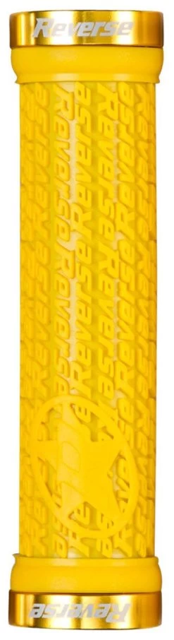 Reverse - Poignées Stamp Lock On Ø30mm X 135mm -Vélo Électrique Boutique reverse poignees stamp lock on jaune dore 3840x2160